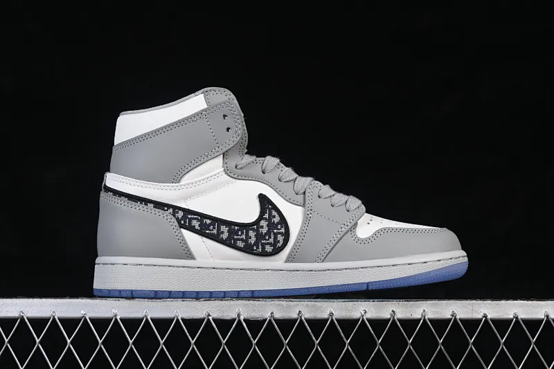All categories Air Jordan Jordan series basketball shoes Air Jordan 1 High Dior x Air Jordan 1 Low AJ1 Joe 1 Dior joint white gray high top CN8607-002